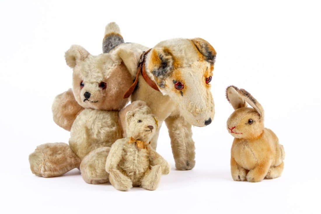 Group Vintage Steiff/German Mohair Stuffed Animals (1 of 8)