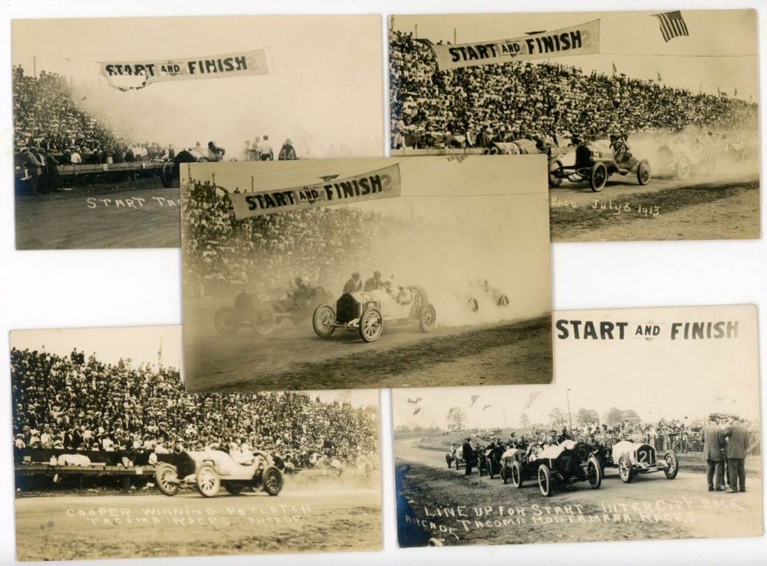 1910s Car Races RPPC Postcards / Montamara Festo (1 of 9)