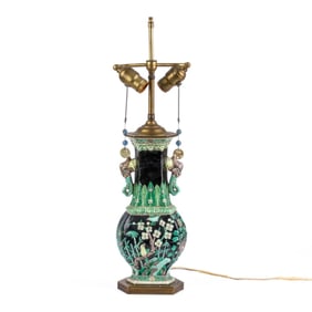 19th Century Chinese Famille Noire Porcelain Vase