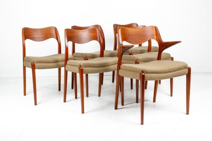 Set 6 Niels Moller Model 71 Teak Dining Chairs