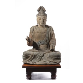 Large Antique Chinese Carved Wood Guanyin 37"