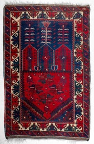 VINTAGE HAND KNOTTED AFGHAN BALUCH RUG
