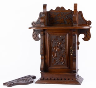 Antique French Carved Oak Cabinet
