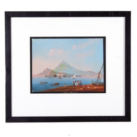 Mauton Strada (19th Century, Italy) Bay of Naples