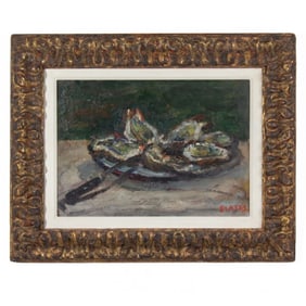Arbit Blatas "Plate of Oysters" Oil on Canvas