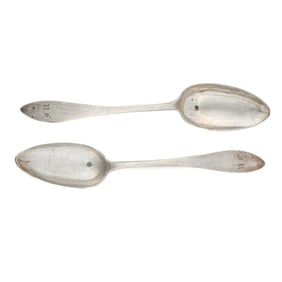 18th Century Nuremberg Coin Silver Spoons