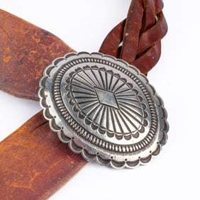 Henry Morgan Sterling Silver Concho Belt Buckle