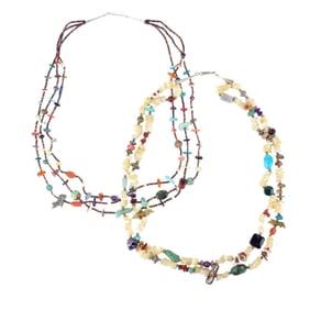 Two Southwest Fetish Bead Necklaces