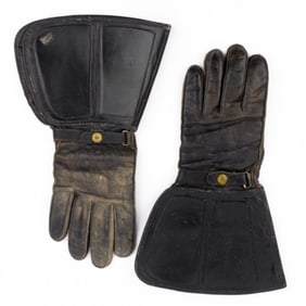 Antique BARRIE Gauntlet Motorcycle Gloves