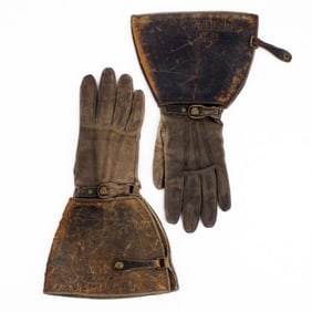 Antique McKIBBIN Gauntlet Motorcycle Gloves