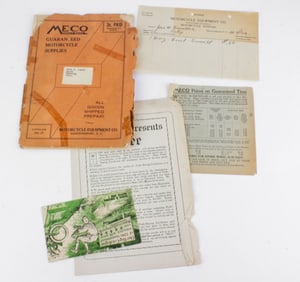 Original MECO Motorcycle Catalog & Ephemera
