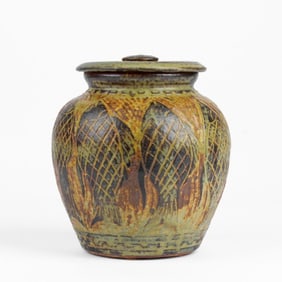 Sandy Vitarelli (1940-2010) Art Pottery Lidded Jar