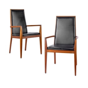 Pair Milo Baughman for Dillingham Dining Chairs