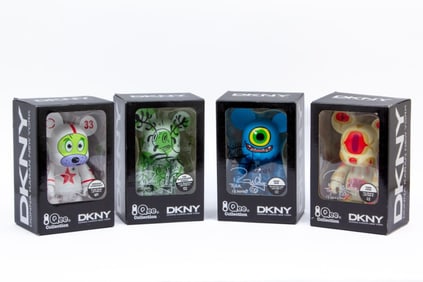 4 DKNY X Toy2R Designer Toys Boxed & Signed