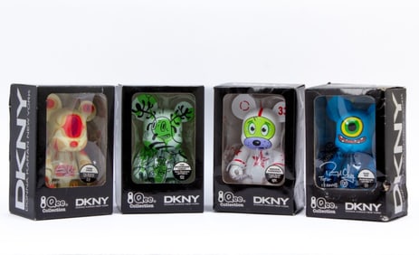 4 DKNY X Toy2R Designer Toys Boxed & Signed
