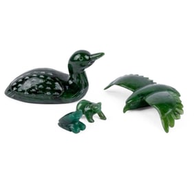4 Alaskan Jade Carvings
