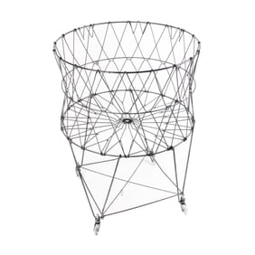 Vintage Collapsible Metal Laundry Basket