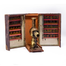 Antique German J. S. Magic Lantern w/ Slides