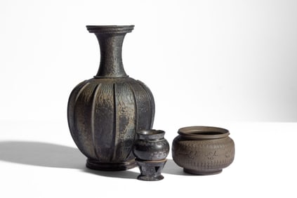 Group 3 Korean Silla Dynasty Style Pottery Pieces