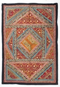 SE Asian Kalaga Sequined Embroidered Tapestry
