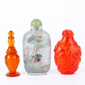 3 Chinese Snuff Bottles