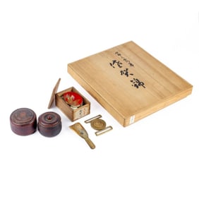 Group 5 Japanese Belt Buckle / Tea Caddy / Scoop