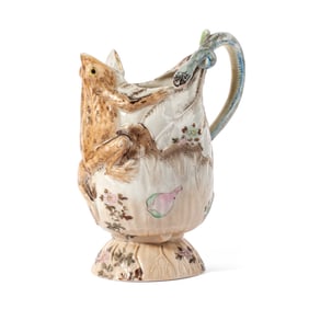 Antique Japanese Frog & Snake Porcelain Pitcher