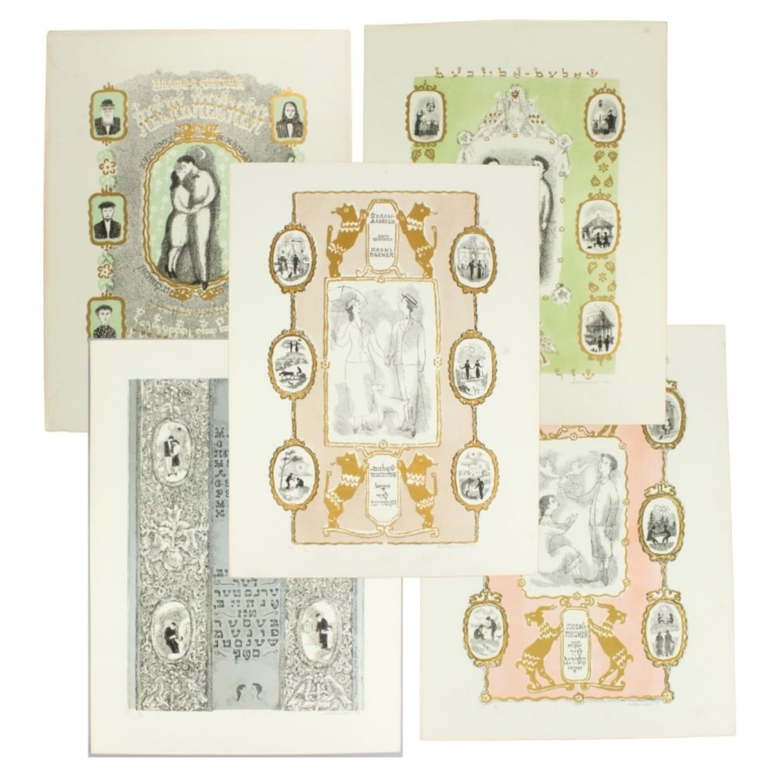 6 Anatoli Kaplan "Song of Songs" Lithographs, 1962 (1 of 9)