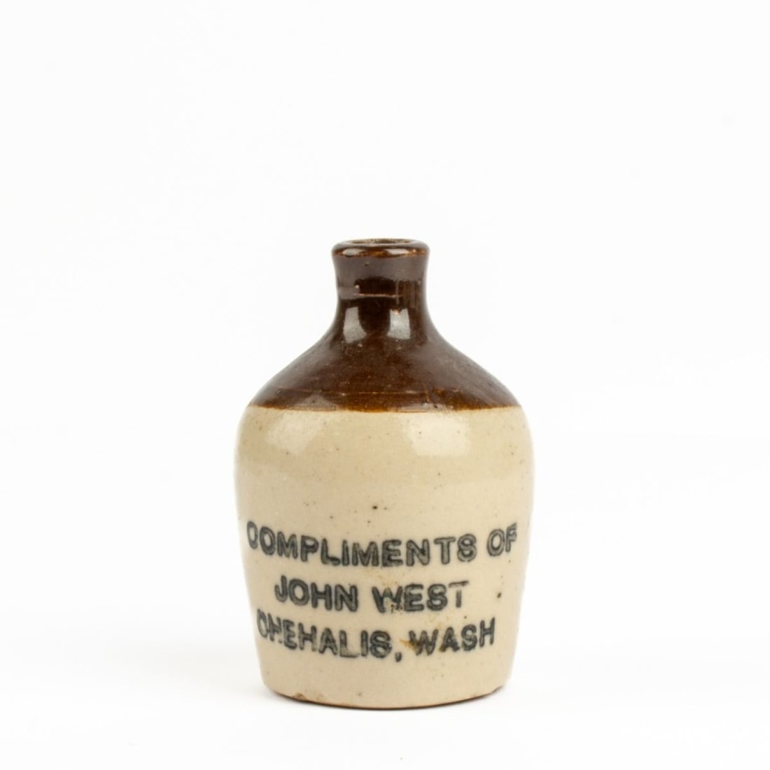 Antique Miniature Advertising Stoneware Jug / Wa. (1 of 6)