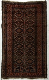 Antique Tribal Baluch Hand Knotted Rug