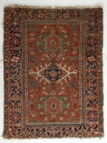 Antique Persian Karaja Hand Knotted Rug