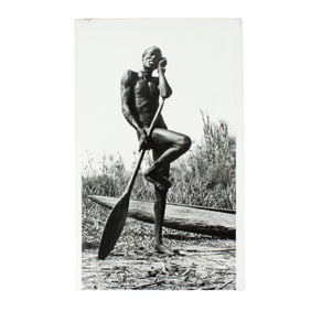 Eliot Elisofon Signed "Nuer Storkman" Photograph