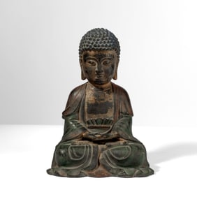 Chinese Gilt Bronze Seated Buddha