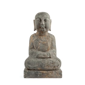 Chinese / Asian Carved Stone Seated Buddha