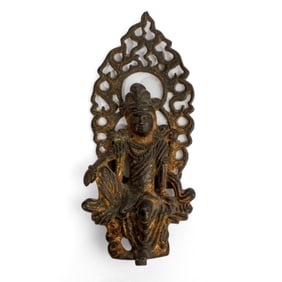 Chinese Song Dynasty Style Gilt Bronze Guanyin