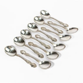 R Wallace & Sons Sterling VIOLET Soup Spoons
