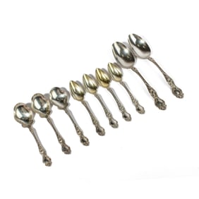 R Wallace & Sons Sterling VIOLET Serving Spoons
