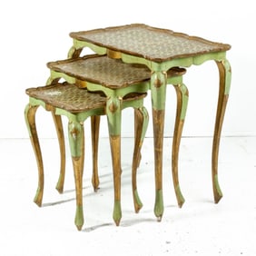 Vintage Florentine Giltwood Nesting Table Set