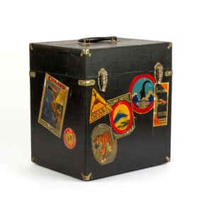 Vintage Travel Case with Stickers