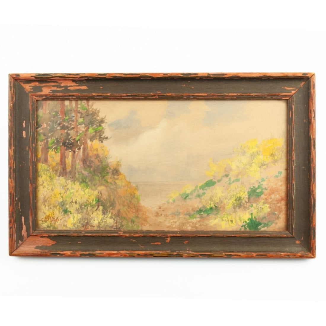 Lionel Salmon (WA) "Lake View" Watercolor, 1921 (1 of 4)