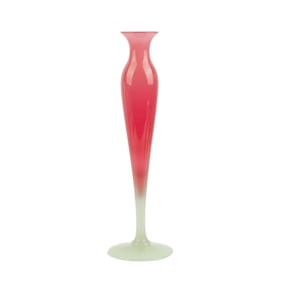 Steuben Rosaline Alabaster Bud Vase 15.75"
