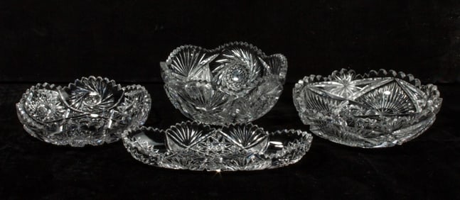 American Brilliant Cut Glass Bowls