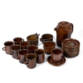 Arabia Finland RUSKA Coffee Pot & Cup Set