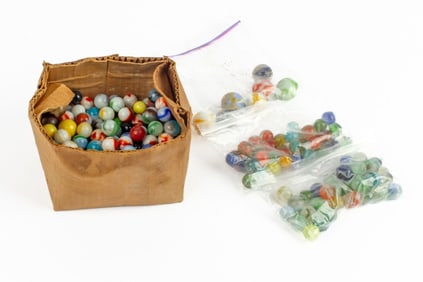 Vintage Slag / Swirl / Cat's Eye Glass Marbles