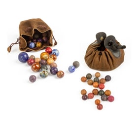 Antique Bennington Glazed & Clay Marbles