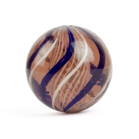 Antique German Latticino Core Swirl Marble 2.16"