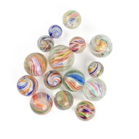 Antique German Divided Core Marbles