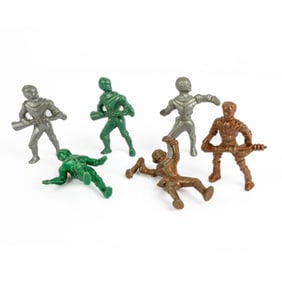 6 Vintage 1950's Ajax Archer Spacemen