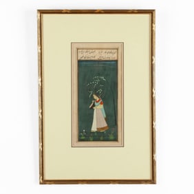 Antique Persian Miniature Narrative Painting