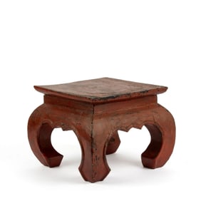 Japanese Negoro Lacquer Style Bonsai Stand
